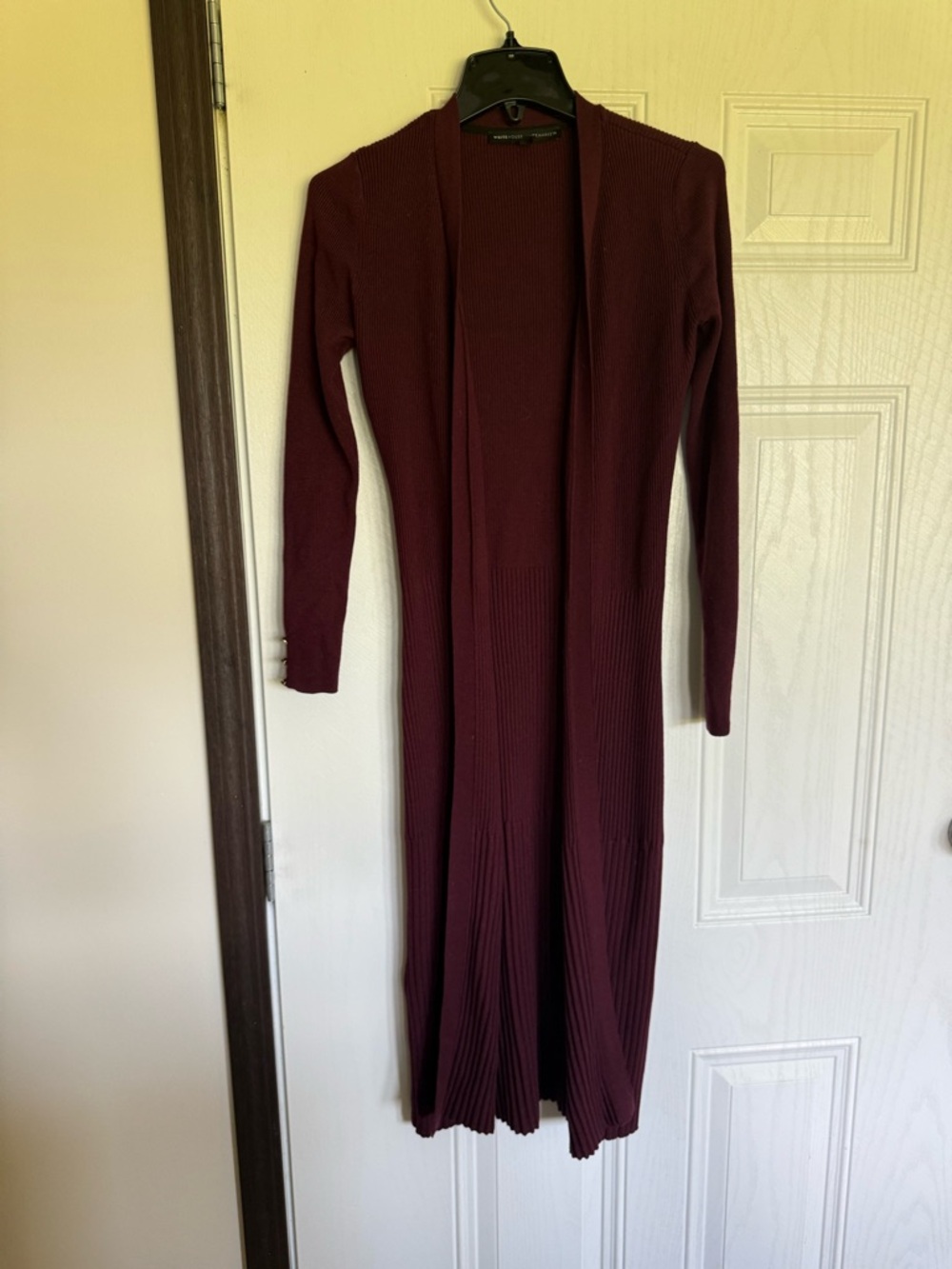 2 for $20 sale: White House black market maroon red duster cardigan - XS